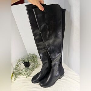 Shoedazzle Black Over Knee Boots 9.5